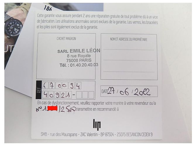NOVO RELÓGIO LIP GRANDE NÁUTIC SKI PHANTOM 670094 automático 41 MM + BOX Preto - vista 11