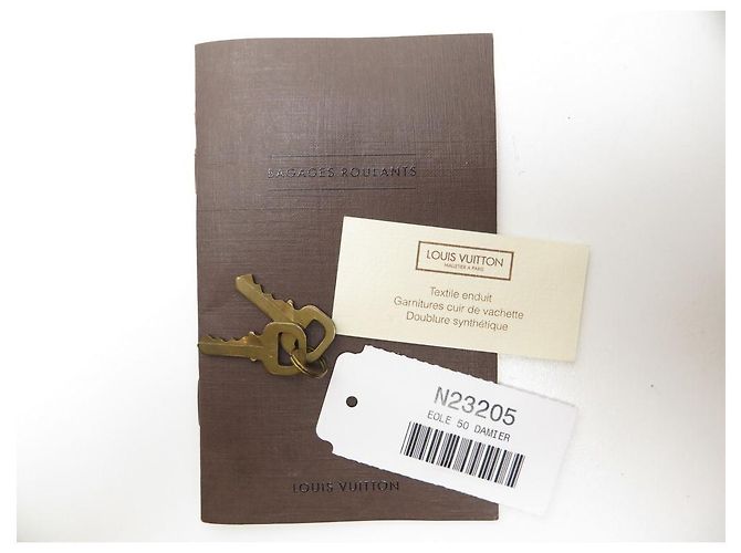LOUIS VUITTON EOLE BORSONE DA VIAGGIO DAMIER TELA EBANO N23205 Carrello Marrone - vista 10