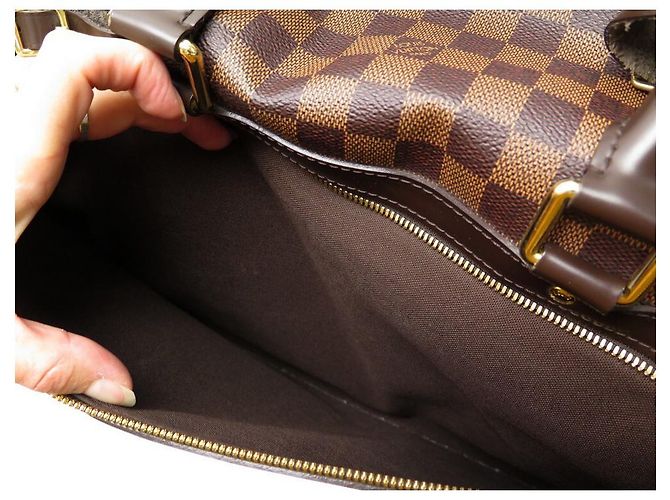 LOUIS VUITTON EOLE BORSONE DA VIAGGIO DAMIER TELA EBANO N23205 Carrello Marrone - vista 3