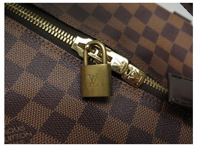 LOUIS VUITTON EOLE BORSONE DA VIAGGIO DAMIER TELA EBANO N23205 Carrello Marrone - vista 4