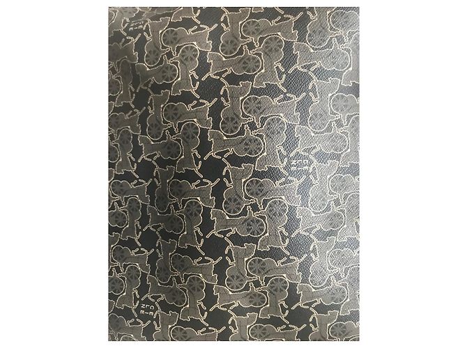 Borsa Tote Céline Carrozza Blu Scuro in Tela - vista 4