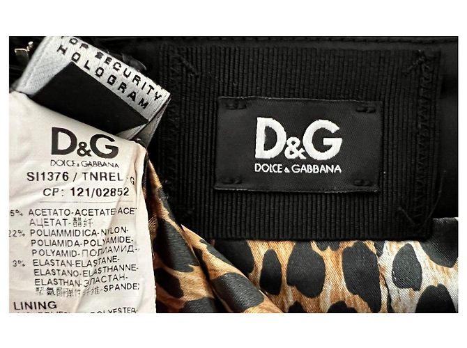 Falda negra de satén con cremallera expuesta de Dolce & Gabbana Negro - vista 3