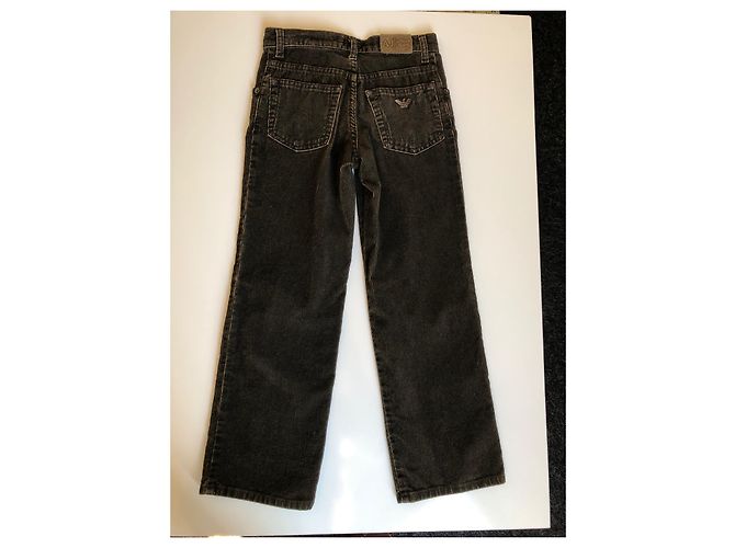 Completo Giorgio Armani Junior Giacca e Pantalone in Velluto Marrone Marrone chiaro Marrone scuro - vista 19
