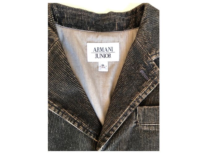 Completo Giorgio Armani Junior Giacca e Pantalone in Velluto Marrone Marrone chiaro Marrone scuro - vista 4