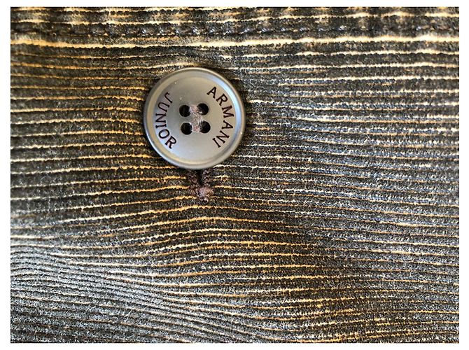 Completo Giorgio Armani Junior Giacca e Pantalone in Velluto Marrone Marrone chiaro Marrone scuro - vista 6