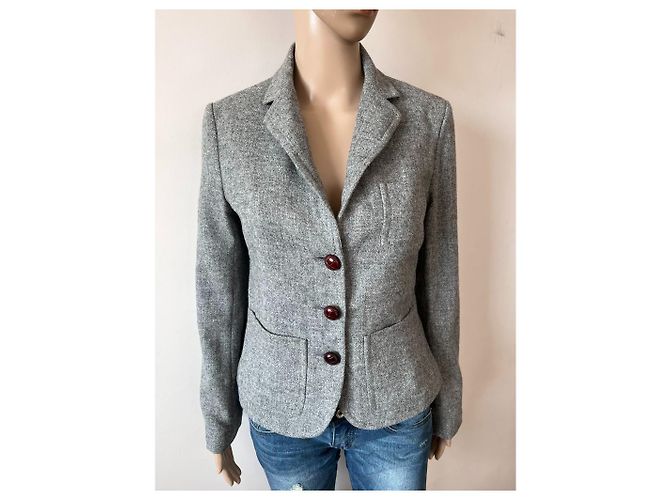 J.Crew Grey Wool Jacket XS - view 2
