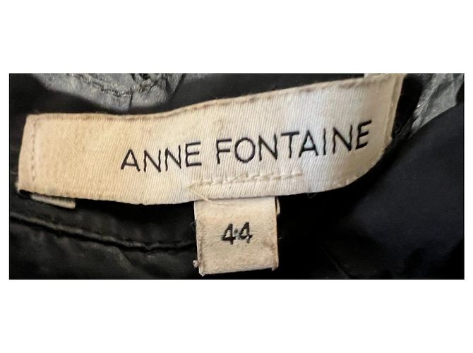 Anne Fontaine Cappotto Ayko con volant e 2 way zip Nero - vista 6