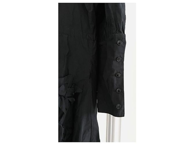 Anne Fontaine Cappotto Ayko con volant e 2 way zip Nero - vista 8