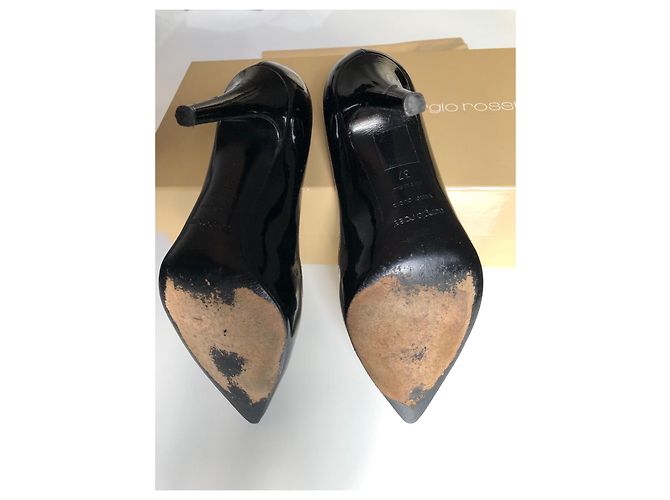 Décolleté Sergio Rossi in vernice nera Nero - vista 13