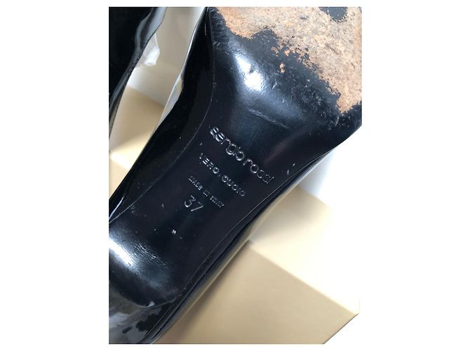 Décolleté Sergio Rossi in vernice nera Nero - vista 14