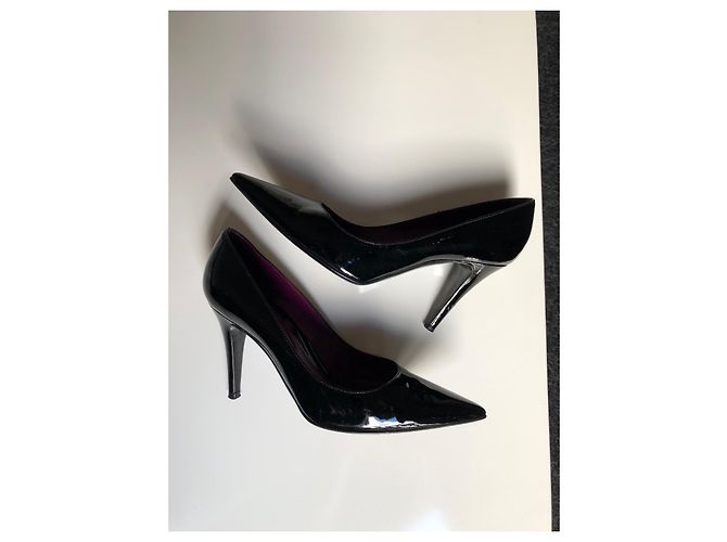 Décolleté Sergio Rossi in vernice nera Nero - vista 5