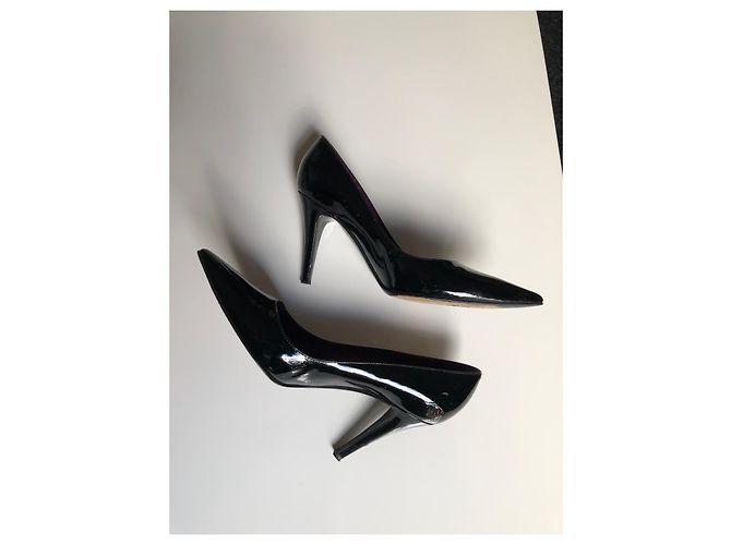 Décolleté Sergio Rossi in vernice nera Nero - vista 6