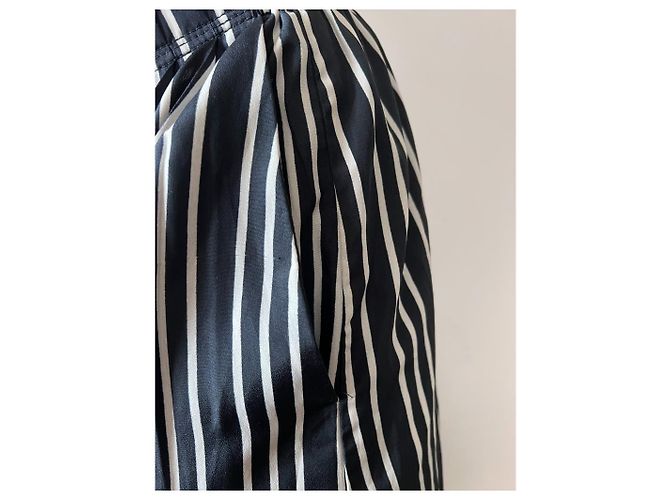 Falda de rayas J.Crew Negra Blanca Talla S Negro Blanco - vista 2