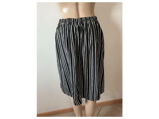 Falda de rayas J.Crew Negra Blanca Talla S Negro Blanco - vista 3
