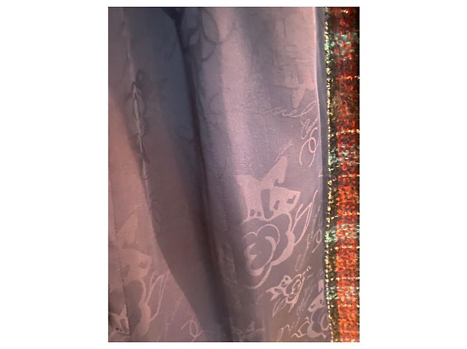 Cambon Chanel Abrigo de lana y mohair con estampado Tweed Azul - vista 3