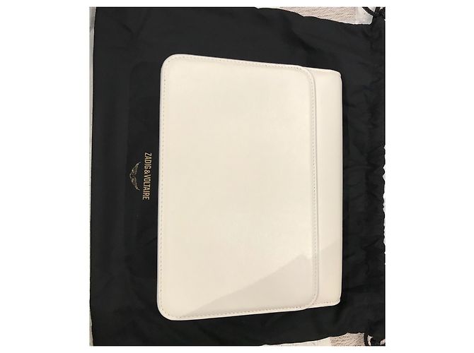 Porte-documents Zadig & Voltaire en cuir blanc - vue 2