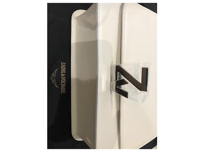 Porte-documents Zadig & Voltaire en cuir blanc - vue 3