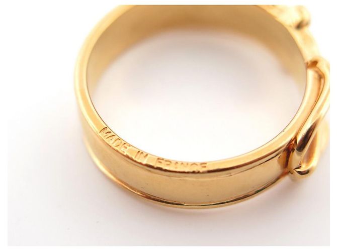 Ring Hermès ANEL DE LENÇO HERMES COM FIVELA DE CINTO EM METAL DOURADO ANEL DE LENÇO DOURADO - vista 3