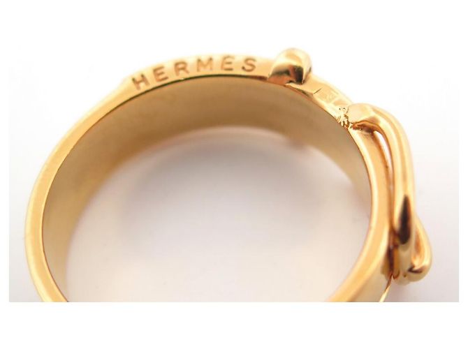 Ring Hermès ANEL DE LENÇO HERMES COM FIVELA DE CINTO EM METAL DOURADO ANEL DE LENÇO DOURADO - vista 4