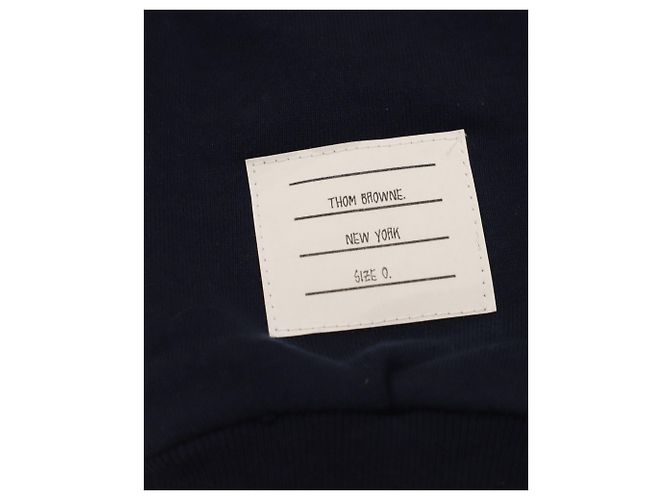 Thom Browne ingegnerizzato 4- Pantaloni della tuta in cotone blu navy - vista 6