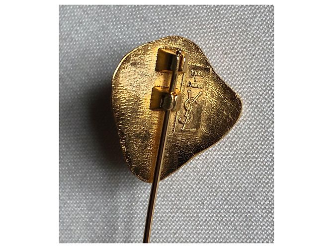 Spilla Yves Saint Laurent Nugget placcata oro D'oro - vista 4