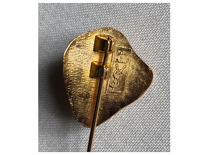 Spilla Yves Saint Laurent Nugget placcata oro D'oro - vista 5