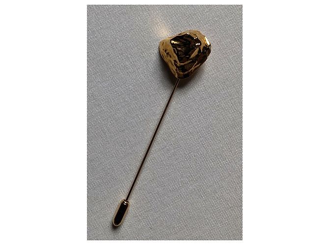 Spilla Yves Saint Laurent Nugget placcata oro D'oro - vista 6