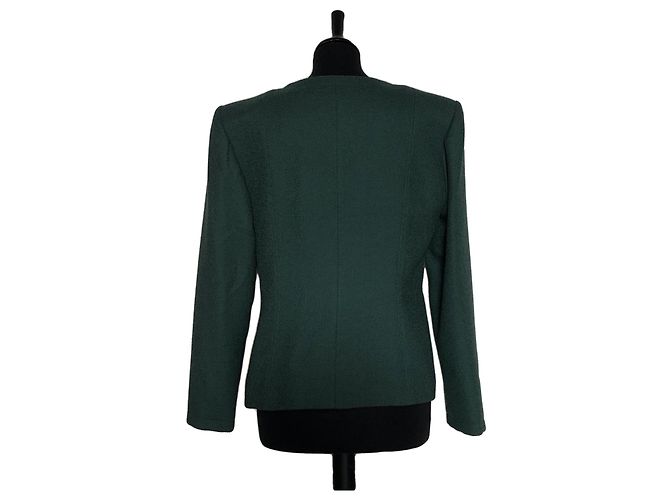Chaqueta de tweed Yves Saint Laurent Variation Verde - vista 3