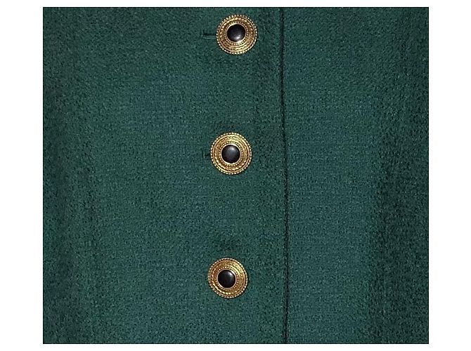 Chaqueta de tweed Yves Saint Laurent Variation Verde - vista 4