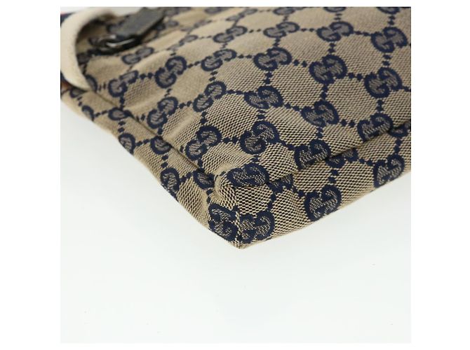GUCCI Marsupio GG Canvas Web Sherry Line Navy Red Auth am3336 - vista 12