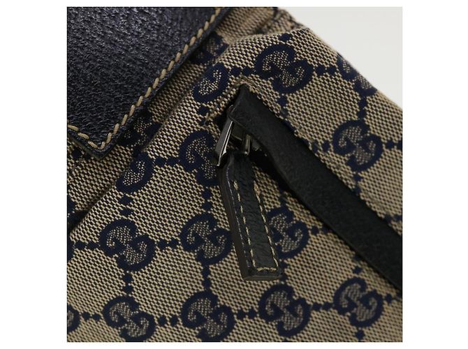 GUCCI Marsupio GG Canvas Web Sherry Line Navy Red Auth am3336 - vista 13