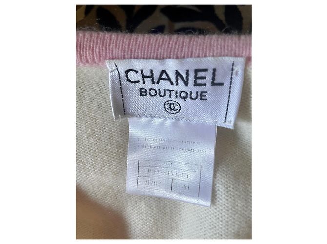 Chanel Cardigan aus Kaschmir Beige Größe 40 - view 11