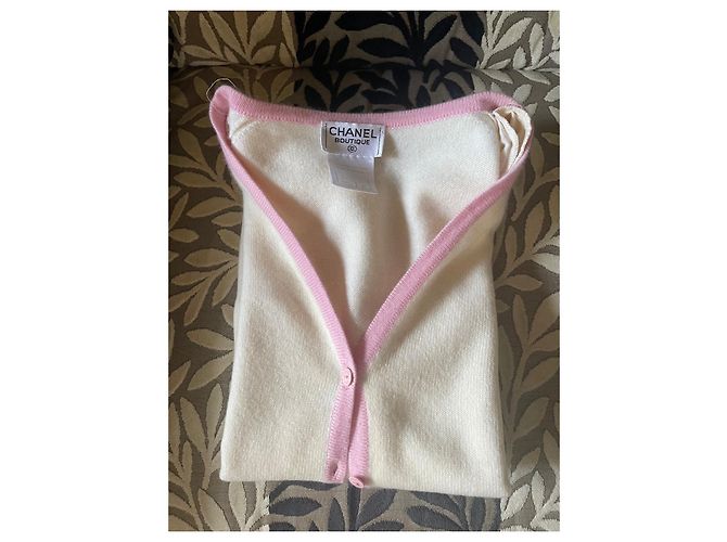 Chanel Cardigan aus Kaschmir Beige Größe 40 - view 12