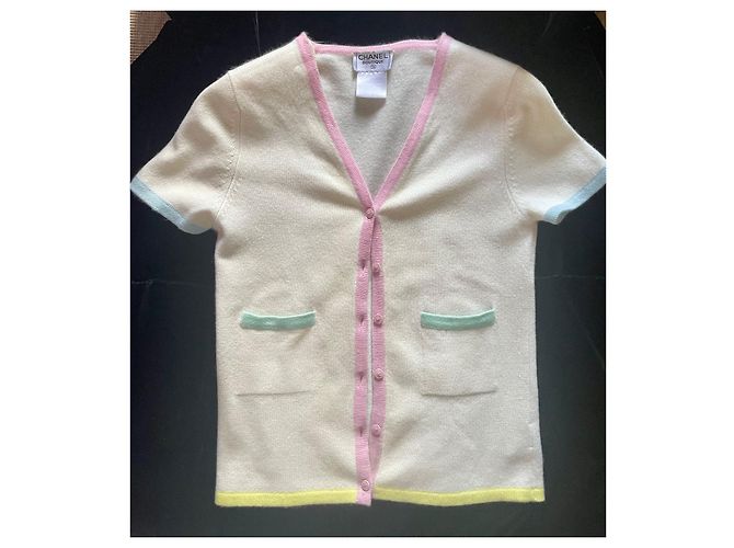 Chanel Cardigan aus Kaschmir Beige Größe 40 - view 8