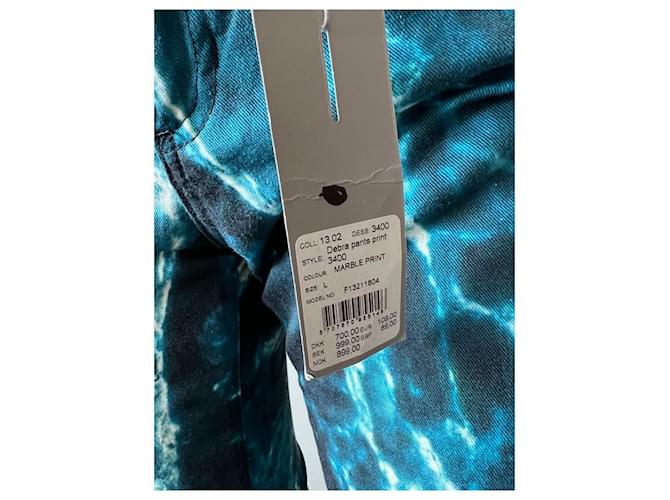 Pantalone Samsoe & Samsoe Debra Stampa Marmorizzata Blu - vista 3