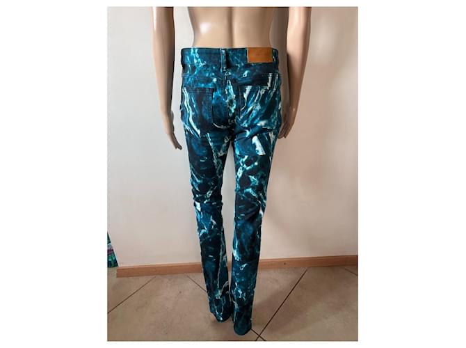 Pantalone Samsoe & Samsoe Debra Stampa Marmorizzata Blu - vista 4