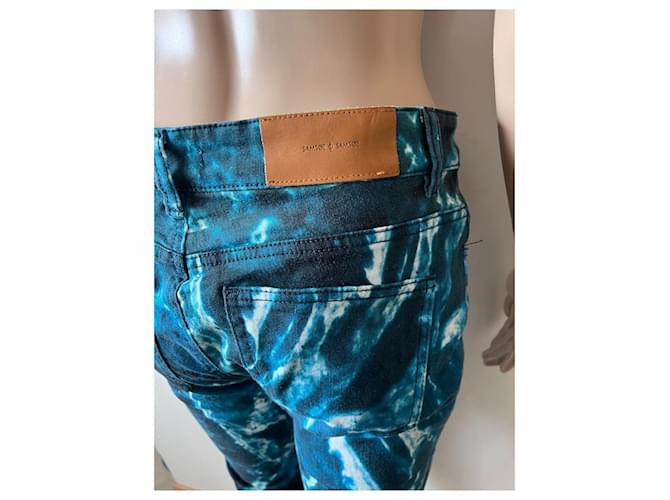 Pantalone Samsoe & Samsoe Debra Stampa Marmorizzata Blu - vista 5