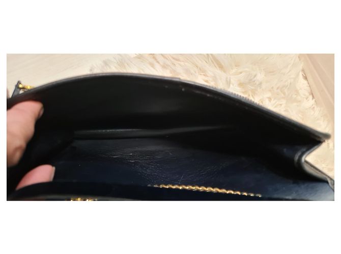 Borsa Christian Dior in pelle nera con logo CD Nero - vista 4