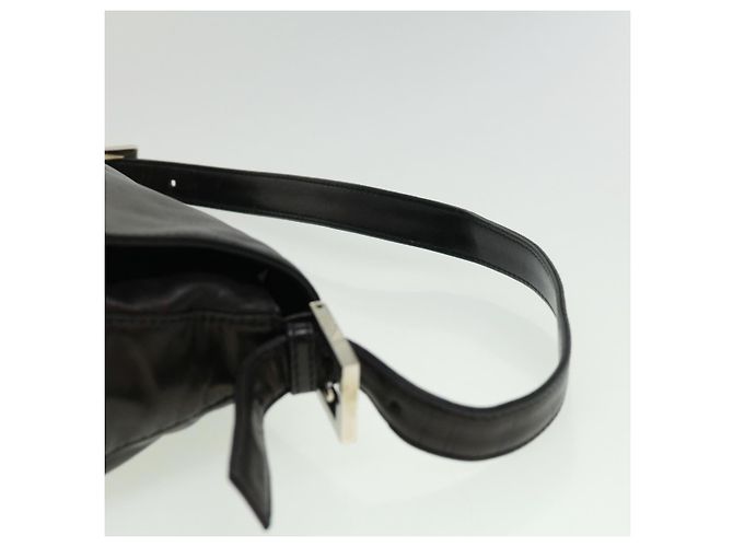 FENDI Borsa A Tracolla Mamma Baguette Pelle Nera Auth bs2909 - vista 14