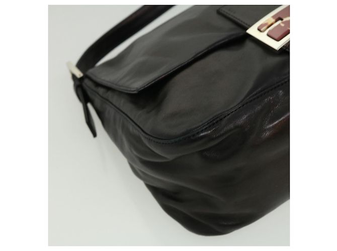 FENDI Borsa A Tracolla Mamma Baguette Pelle Nera Auth bs2909 - vista 15