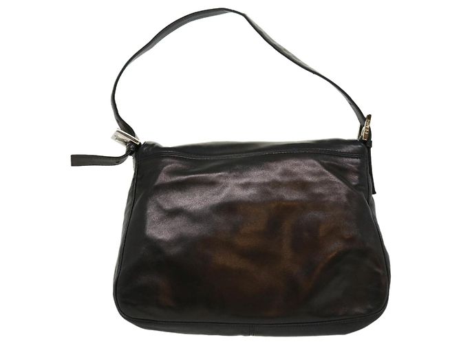 FENDI Borsa A Tracolla Mamma Baguette Pelle Nera Auth bs2909 - vista 2