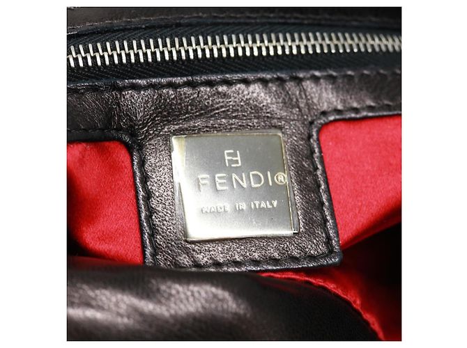 FENDI Borsa A Tracolla Mamma Baguette Pelle Nera Auth bs2909 - vista 21