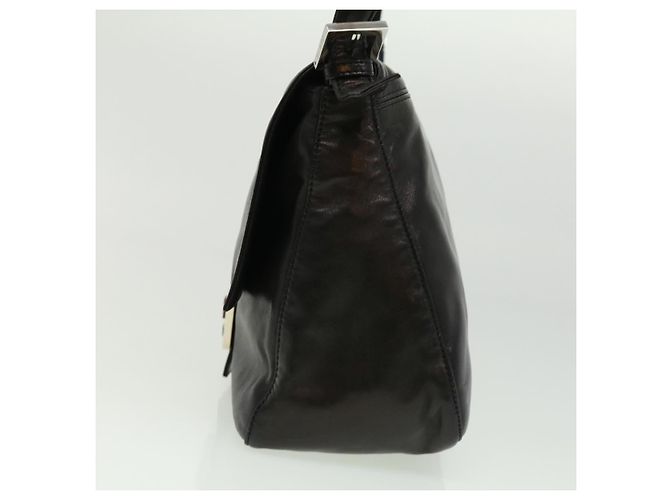 FENDI Borsa A Tracolla Mamma Baguette Pelle Nera Auth bs2909 - vista 3