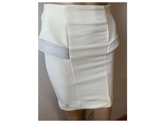 Falda Philipp Plein Helen blanca Blanco - vista 2