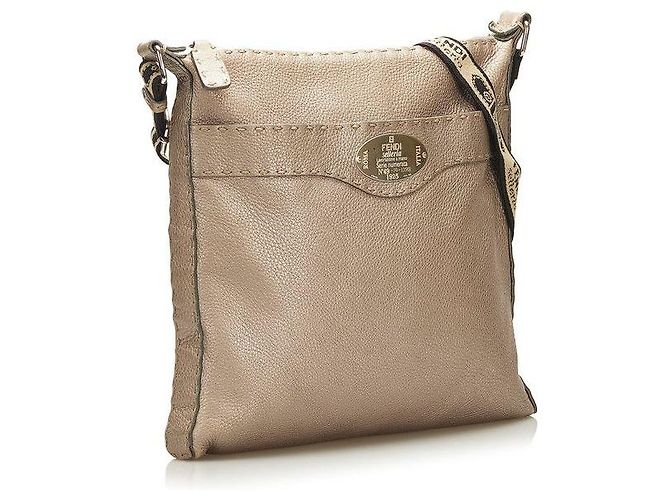 Fendi Selleria Borsa a tracolla con zip argento - vista 2