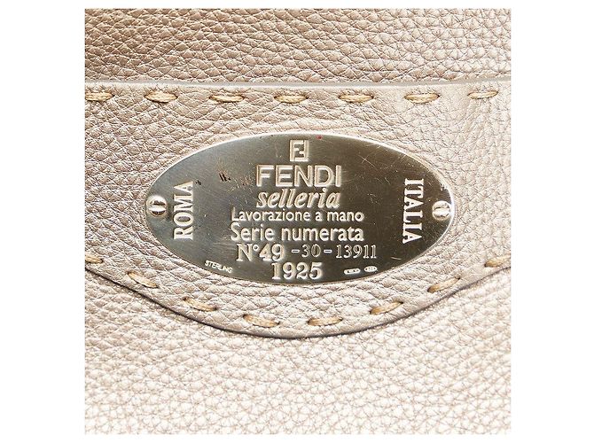 Fendi Selleria Borsa a tracolla con zip argento - vista 9