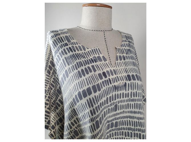 Jersey Estilo Poncho Oversize Hémisphère de Cachemira Gris - vista 3