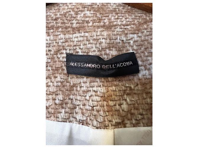 Abrigo de Alessandro Dell'Acqua de lana y mohair Caramelo - vista 3