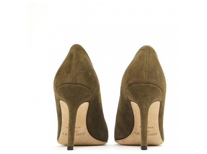 Jimmy Choo Esme Pumps Khaki Hellgrün Hirschleder - Ansicht 2