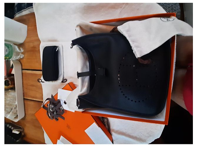 Hermès Evelyne Tasche Schwarz - Ansicht 8